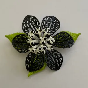 Late 60s/ Early 70s Unique Enamel Flower Brooch