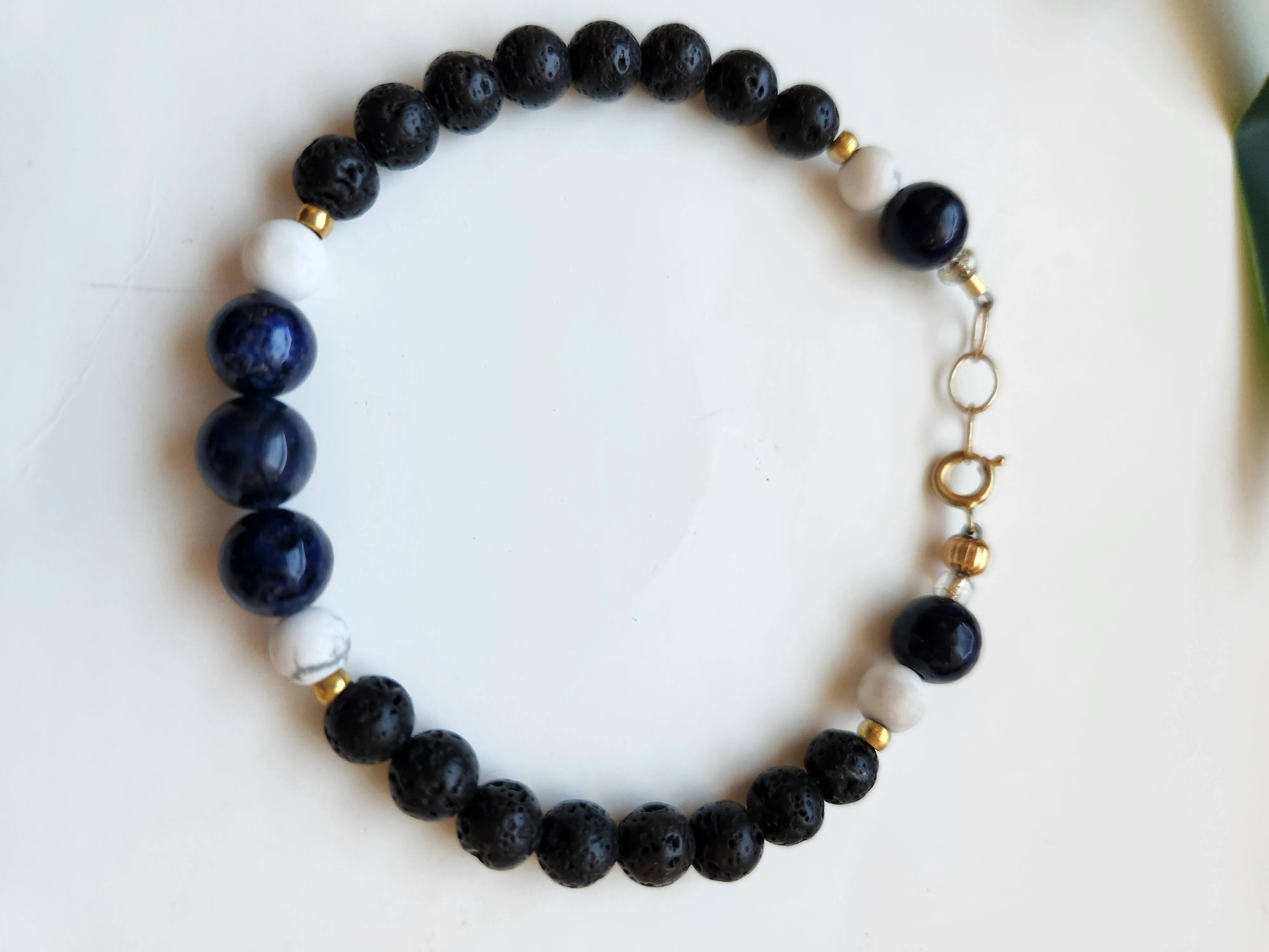 Les.bijoux.de.sandou Sapphire Howlite  Bracelet