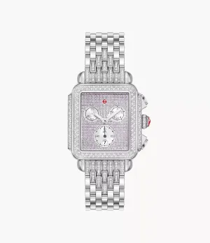 Limited Edition Deco Diamond Pink Sapphire Stainless Steel Watch MWW06A000803