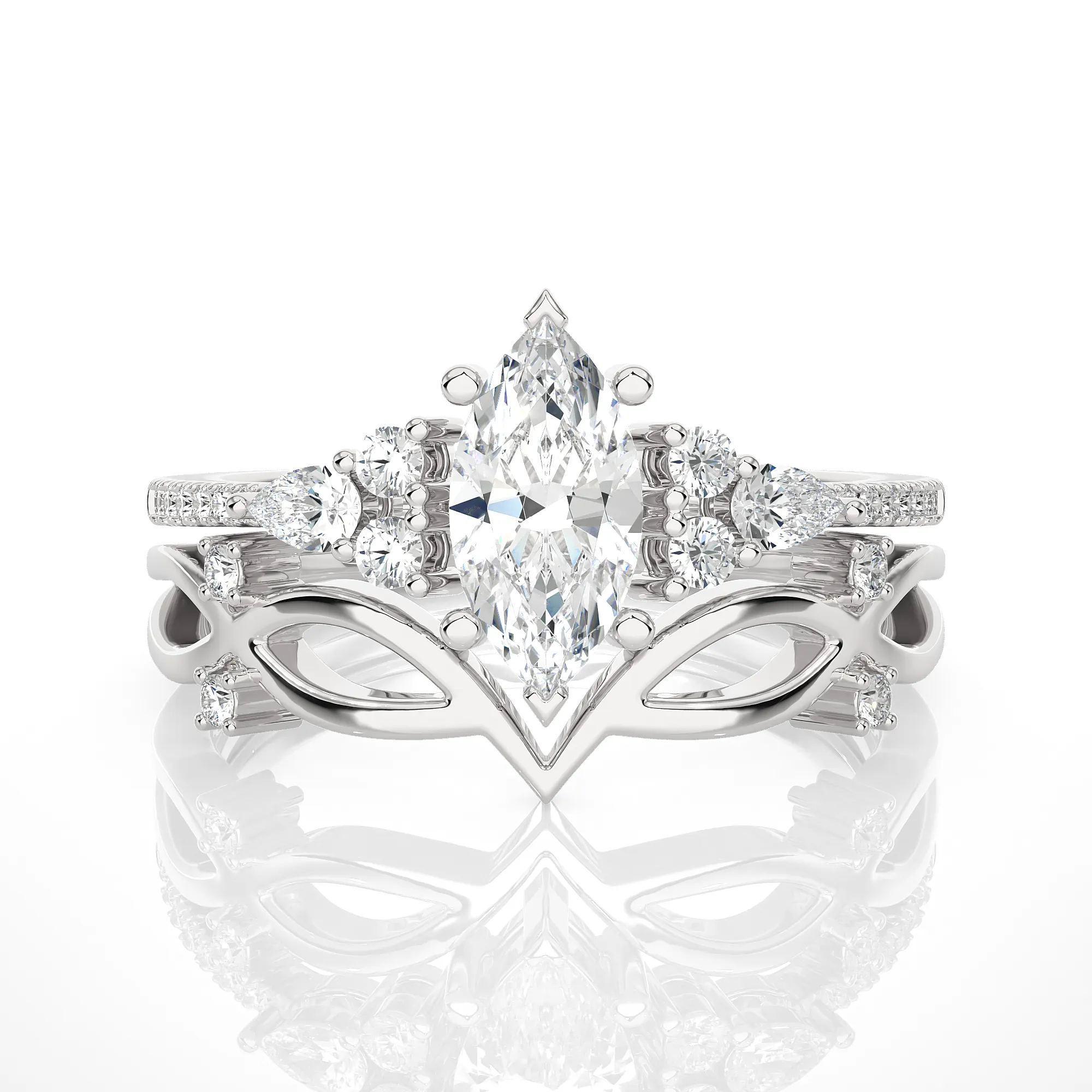 Marquise Lab Grown Diamond Bridal Ring