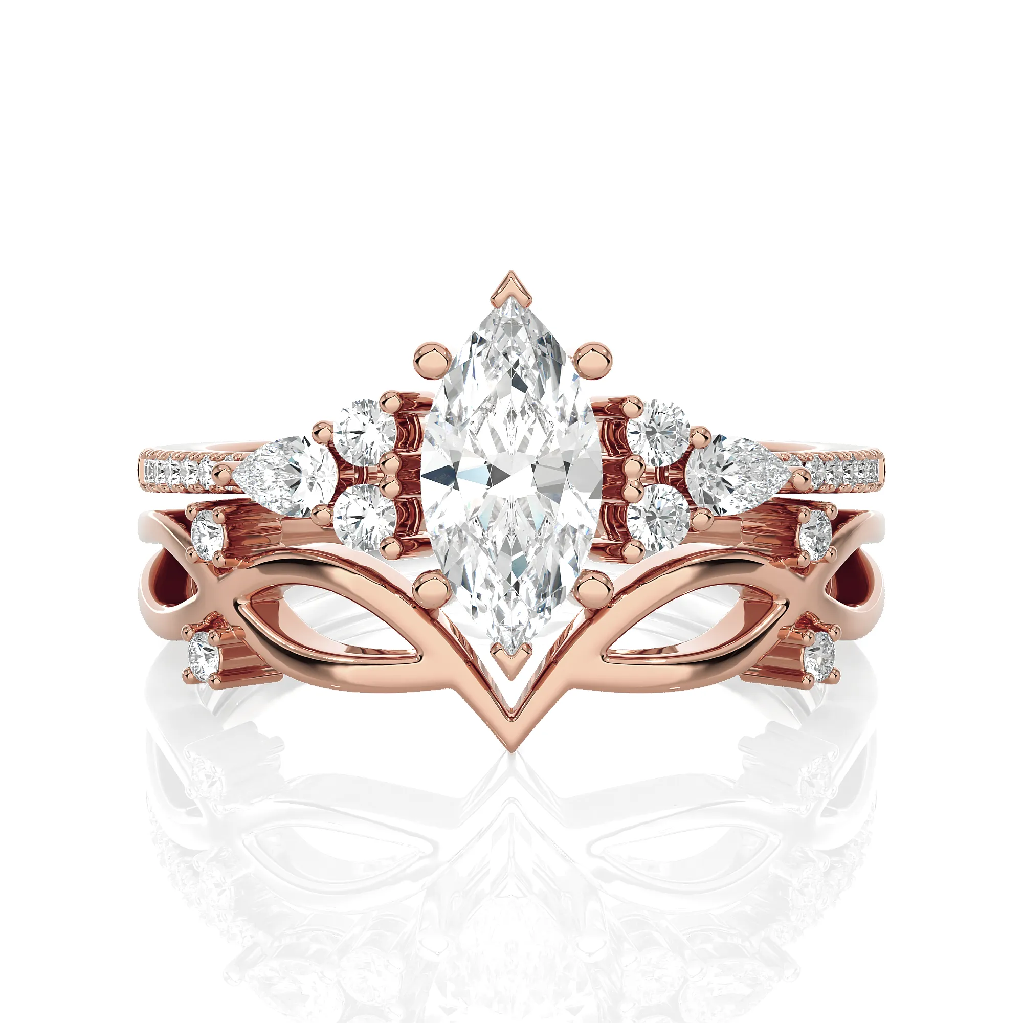 Marquise Lab Grown Diamond Bridal Ring