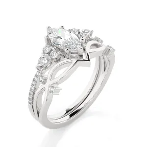 Marquise Lab Grown Diamond Bridal Ring