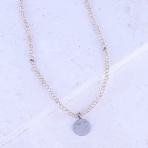 MICRO GEMSTONE NECKLACE - CHAMPAGNE CRYSTAL