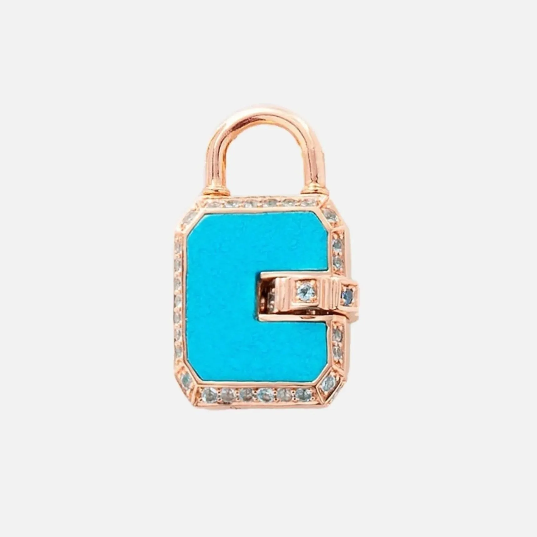 Mini Padlock, Turquoise