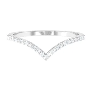 Moissanite Curved Wedding Ring Enhancer for Engagement Ring