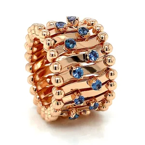 Montana Yogo Sapphire & 18K Rose Gold Brevetto Ring-to-Bracelet