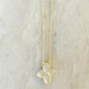 Mother of Pearl Single Flower Gold-filled Necklace