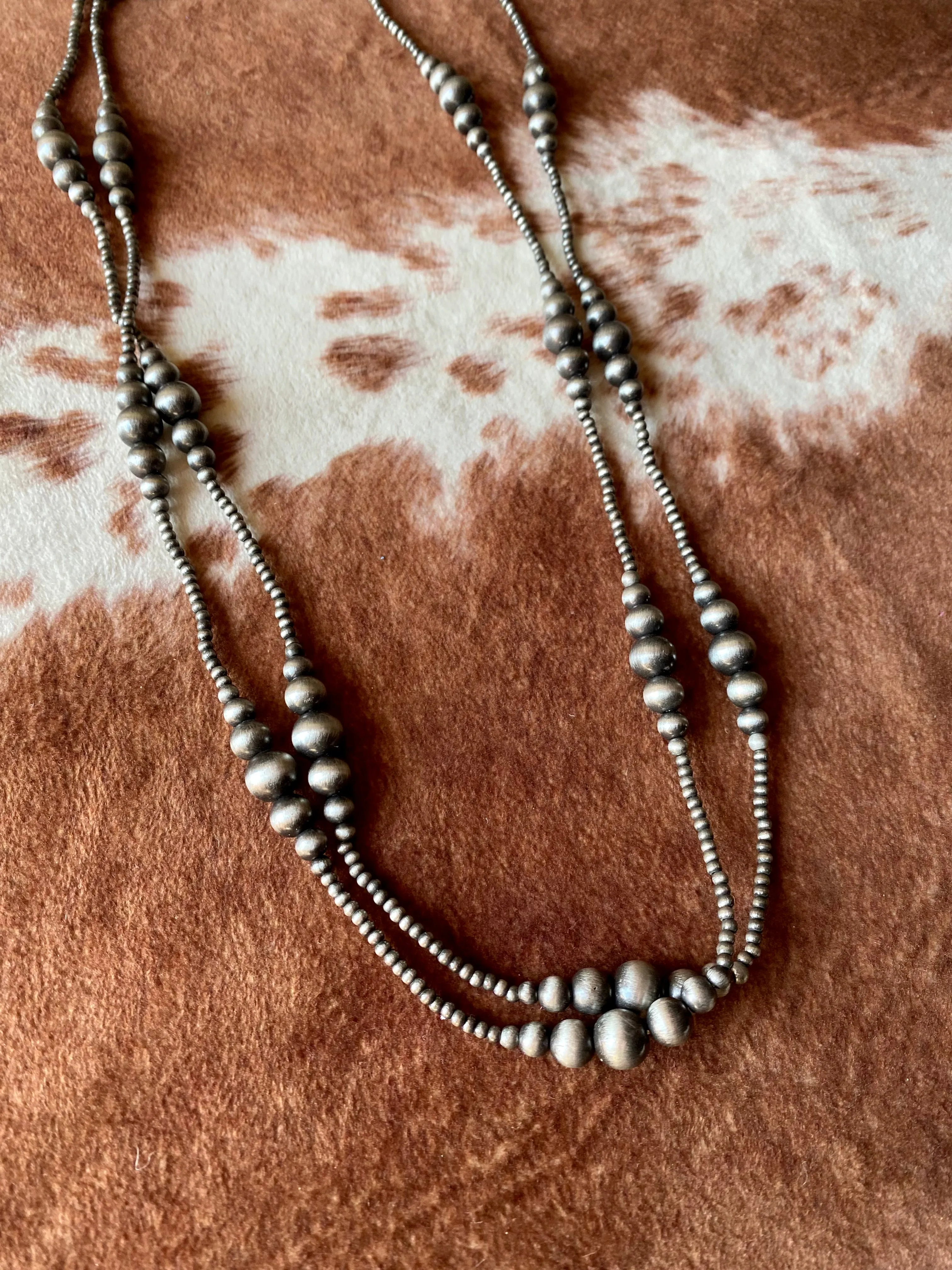 Navajo Style Pearl Long Necklace