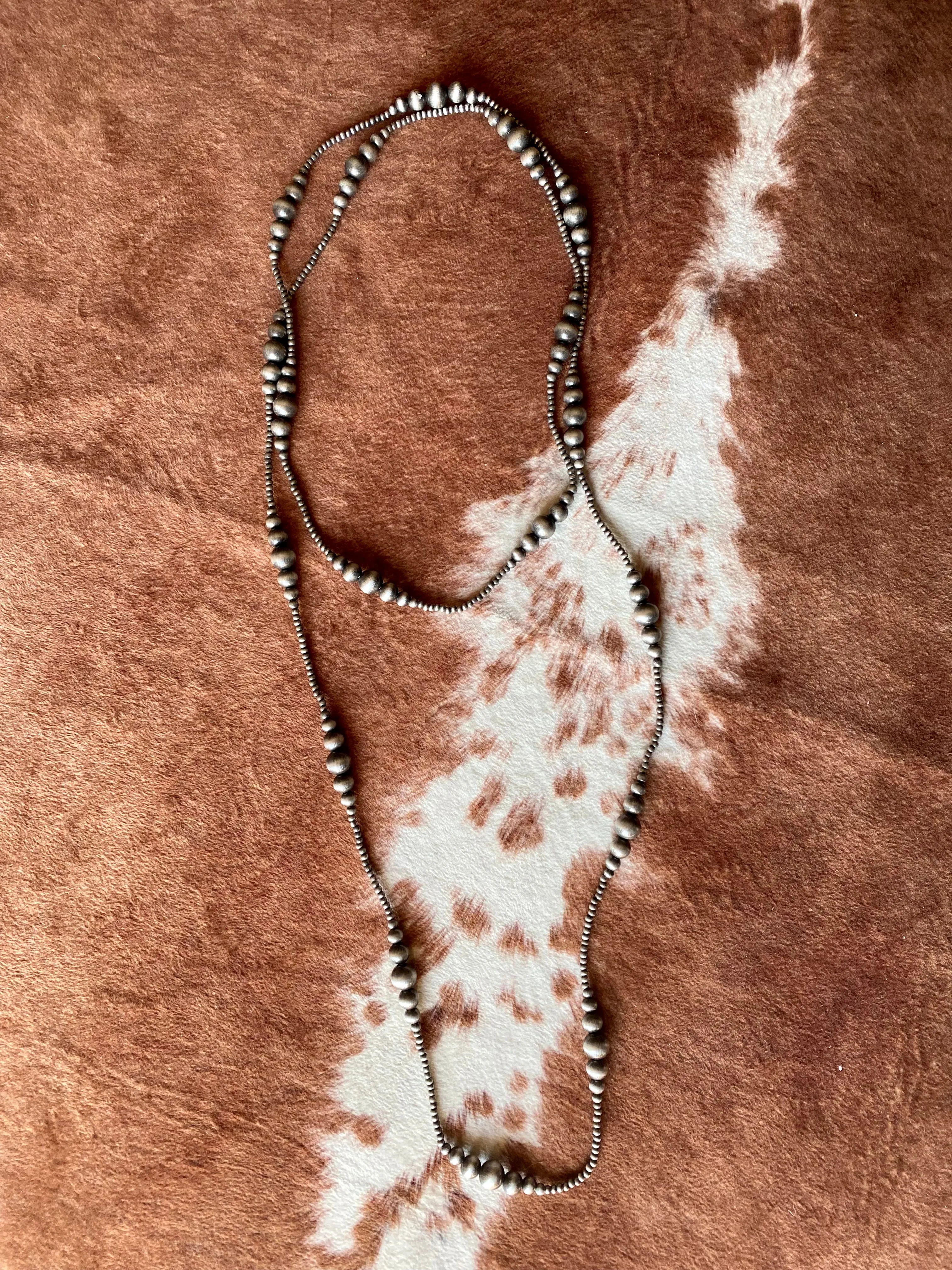 Navajo Style Pearl Long Necklace