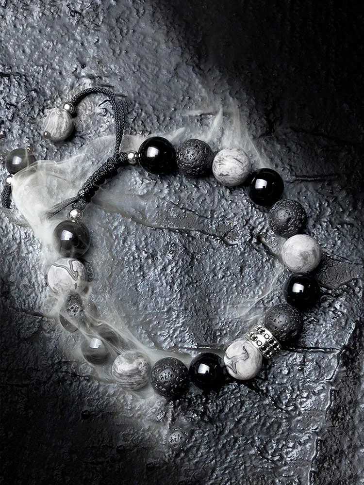 Obsidian Volcanic Stone Bracelet Jewelry Bracelets