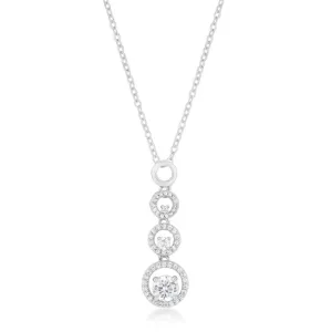 Olivia Graduated Cubic Zirconia Pendant | 6ct