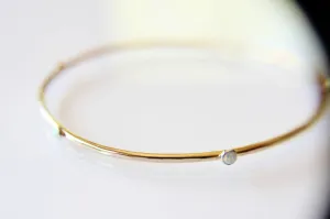 Opal Bracelet, Opal Jewelry, Gold and Opal Bracelet, Gold Layer Bracelet, Bangle, Modern Opal Bracelet, Simple Bracelet, Opal, Gemstone