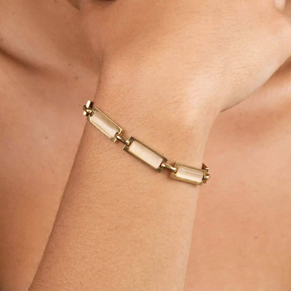 Opal Gold Baguette Bracelet