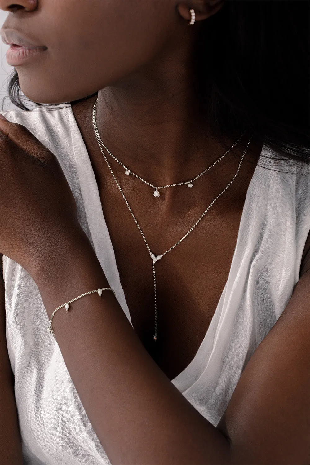 Opal Hope Set Silver