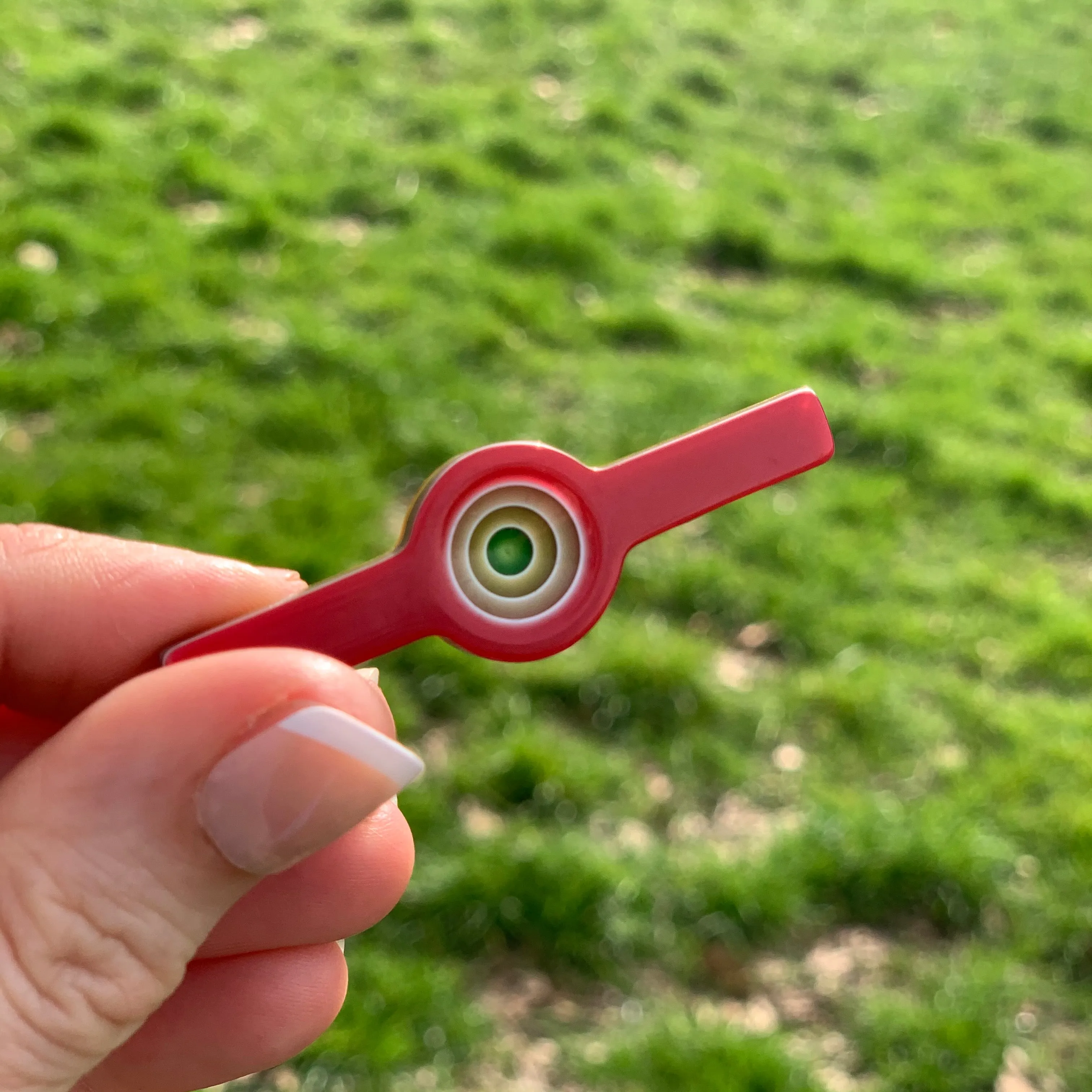 Original Lea Stein Geometric brooch with circle centre