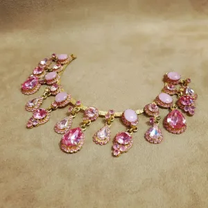 Otazu Dangle Pink Drop Charm Bracelet