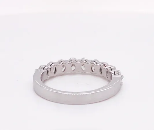 Oval Shaped Diamond Half Eternity Band