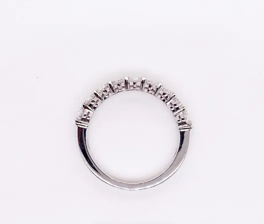 Oval Shaped Diamond Half Eternity Band