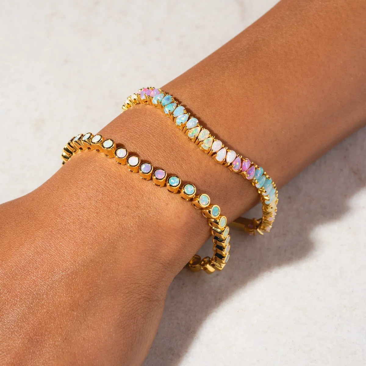 Pastel Opal Ombre Tennis Bracelet