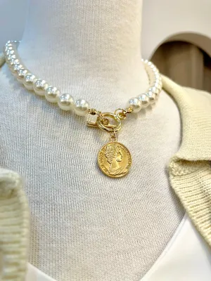 Pearl Coin Necklace