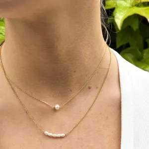 Pearl on Chain Necklace