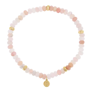 Peruvian Pink Opal Beaded Bracelet