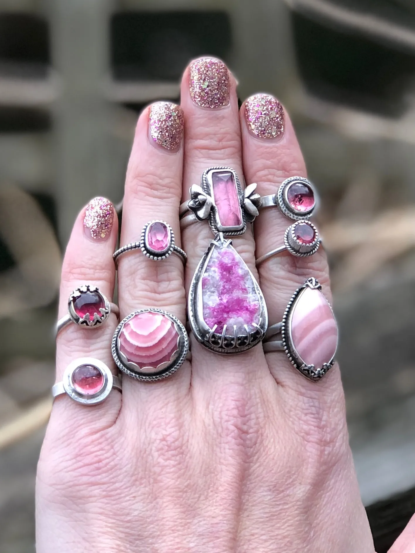 Pink Cobalto Calcite Statement Ring