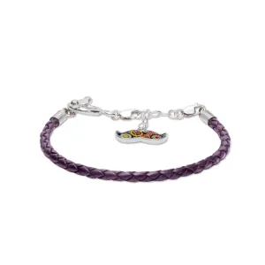 Purple Leather Bracelet