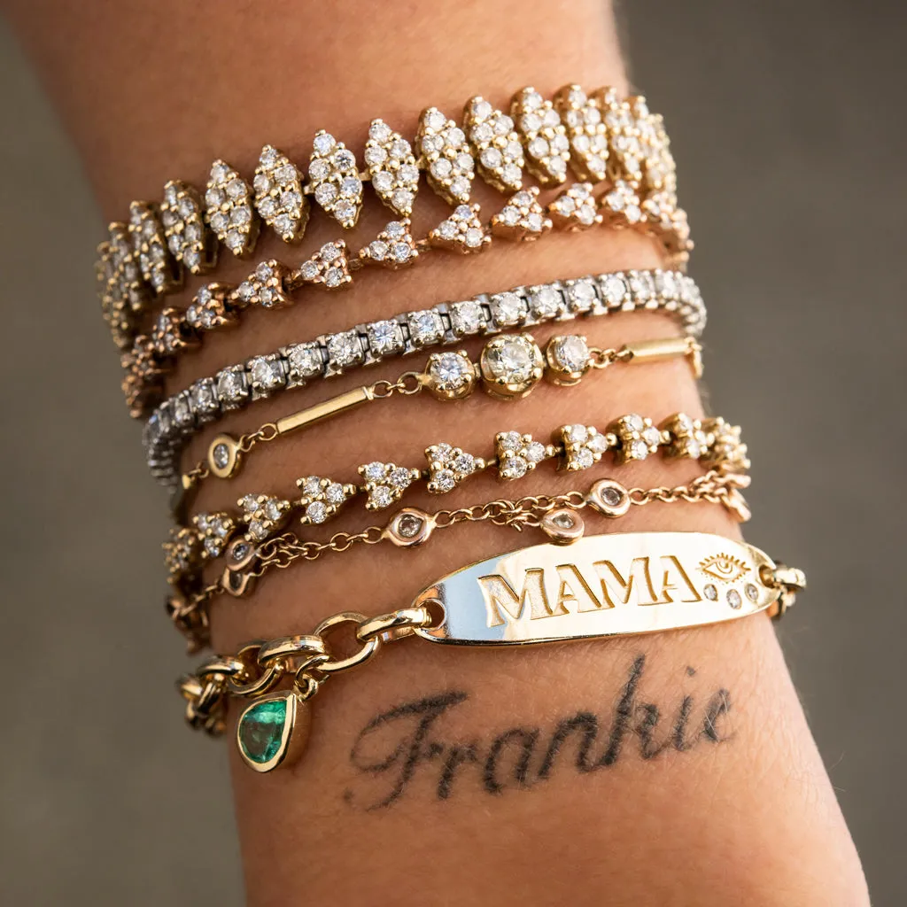 "MAMA" BIRTHSTONE ID BRACELET