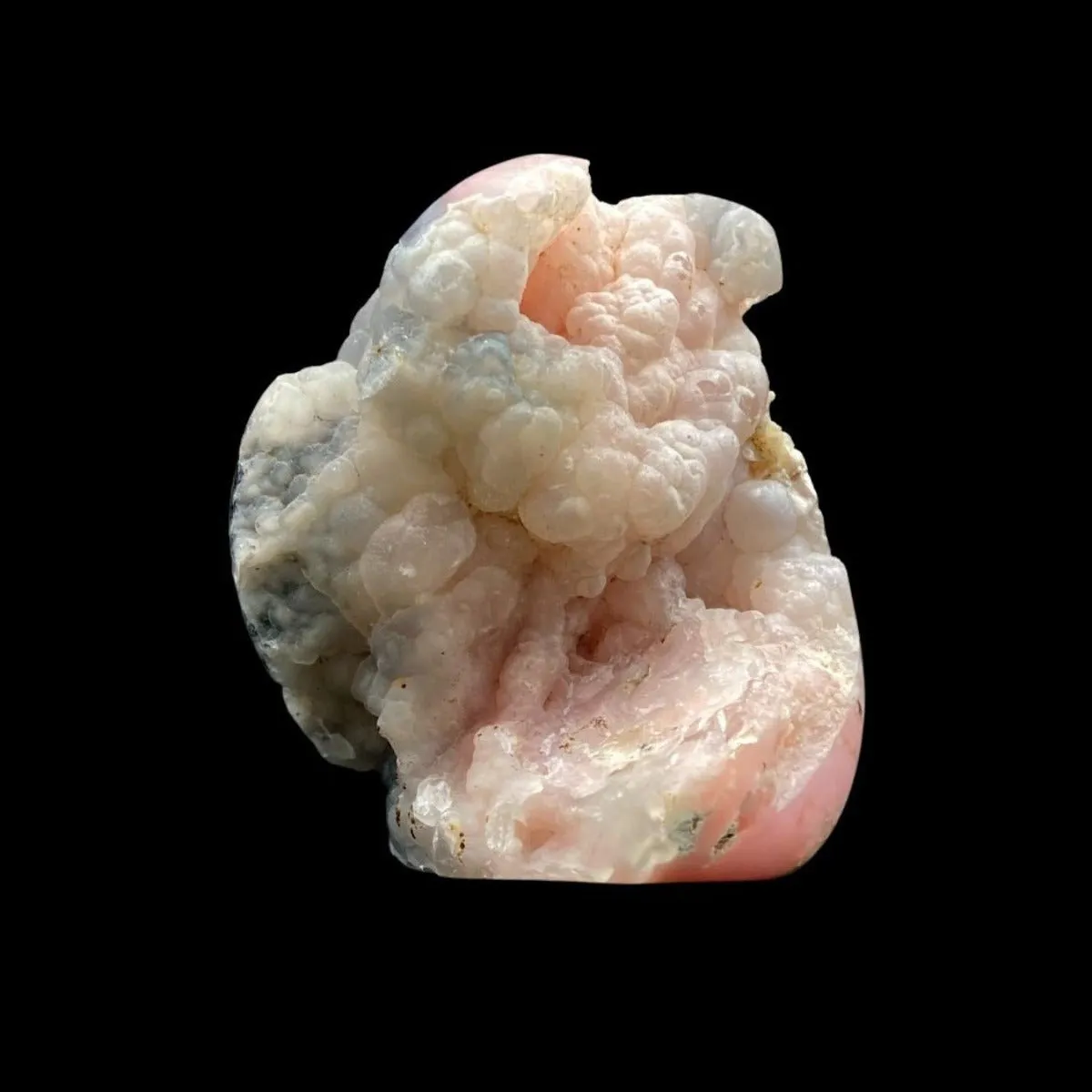 Raw And Polished Pink Opal Free Standing Rock Specimen