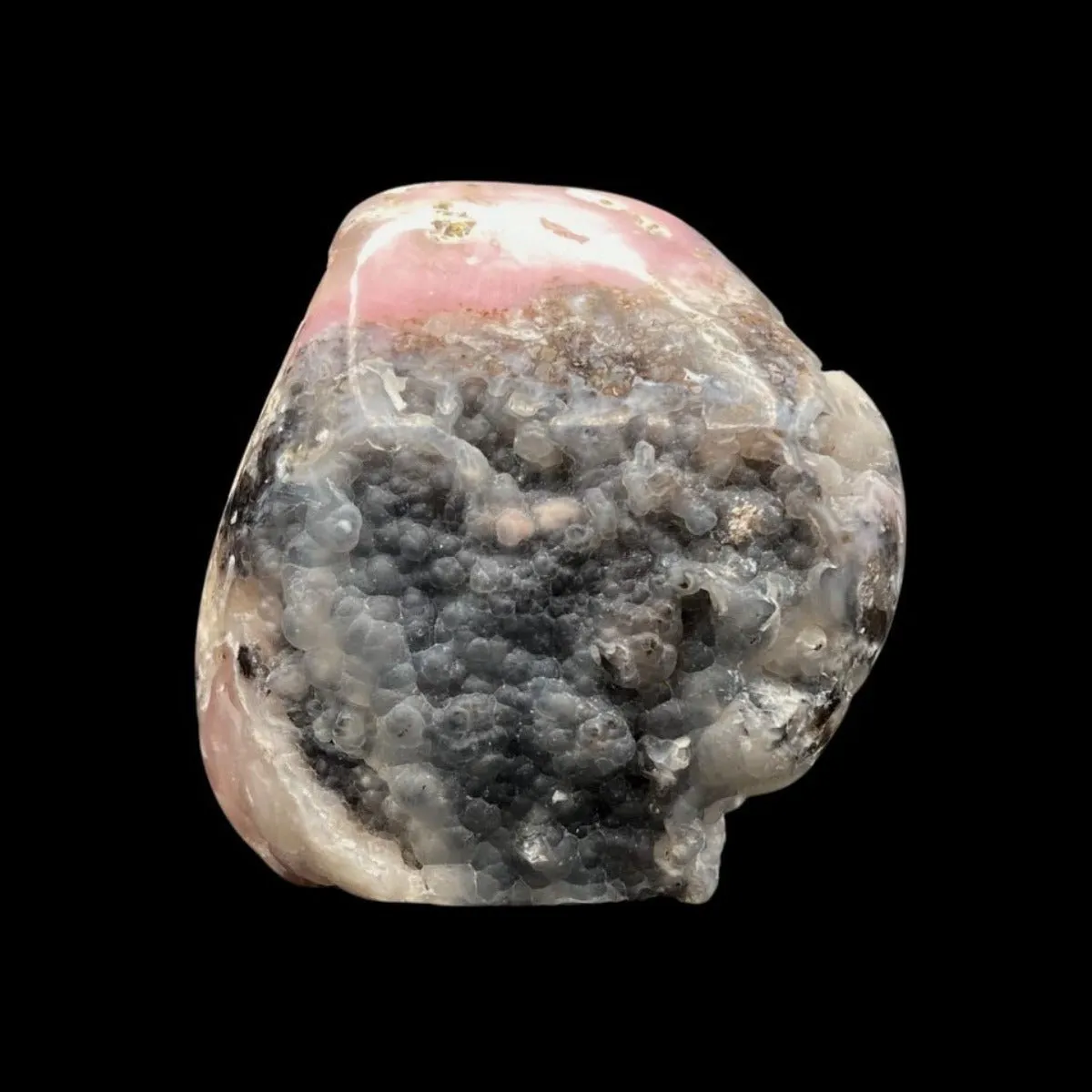 Raw And Polished Pink Opal Free Standing Rock Specimen