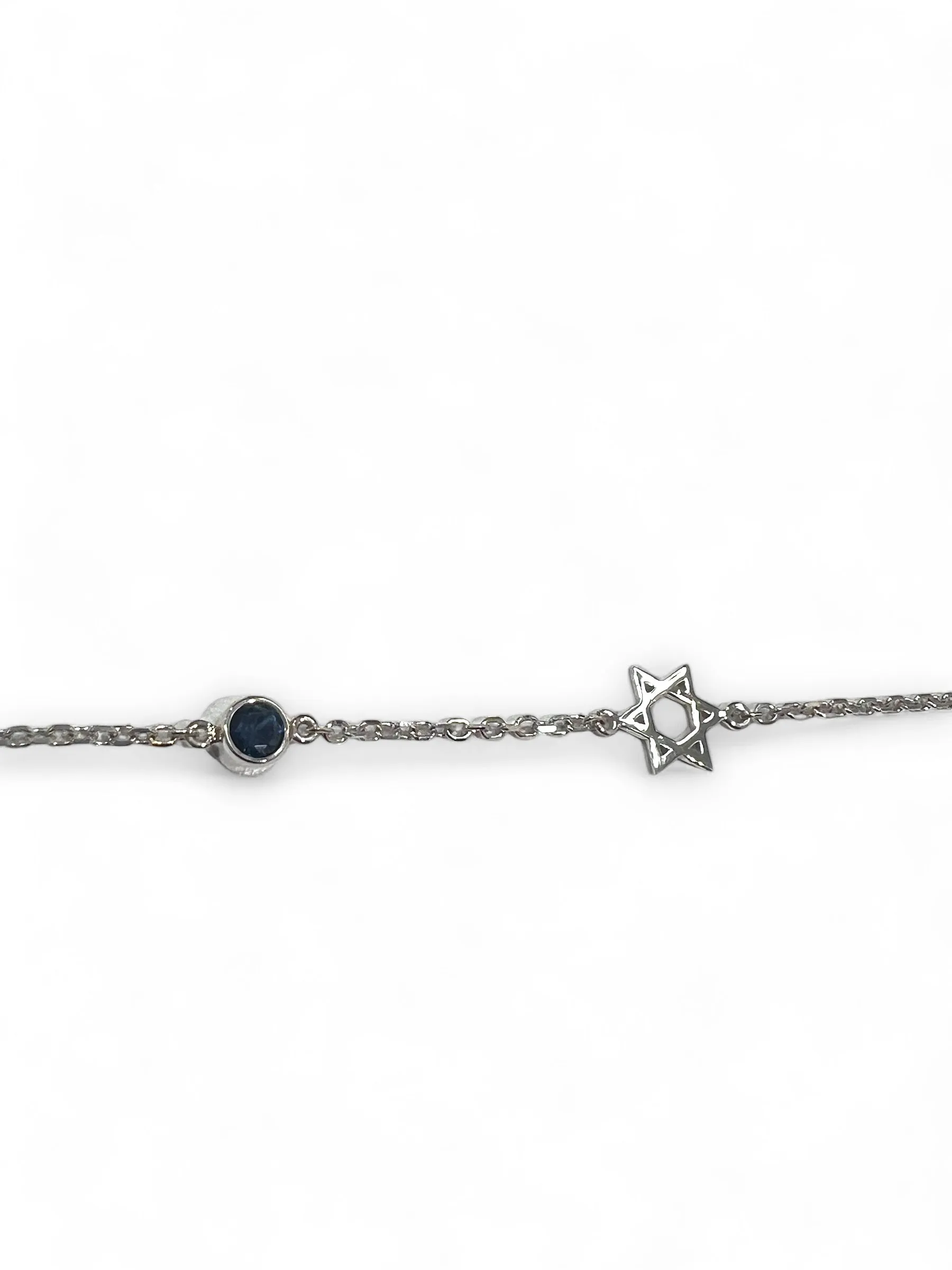 RD x PK blue sapphire and star of david bracelet