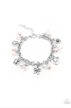 Retreat into Romance - Pink Bracelet - Paparazzi Accessories