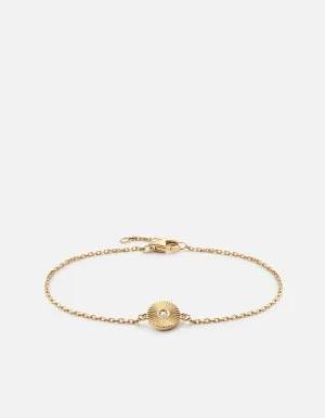 Rey Chain Bracelet, Gold Vermeil/Sapphire