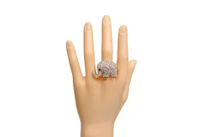 Rhinestone Elephant Ring