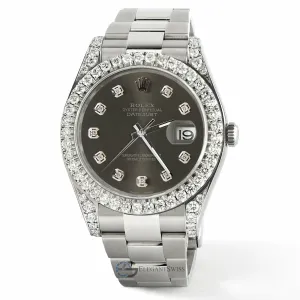 Rolex Datejust 41 126300 4.4CT Diamond Bezel/Lugs/Rhodium Dial,  TFJ-142508746