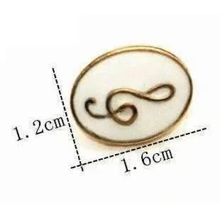 Round G Clef / Treble Clef Brooch / Pin - Music Gift