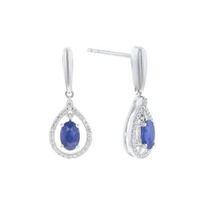 Samara Sapphire & Diamond Drop Earrings