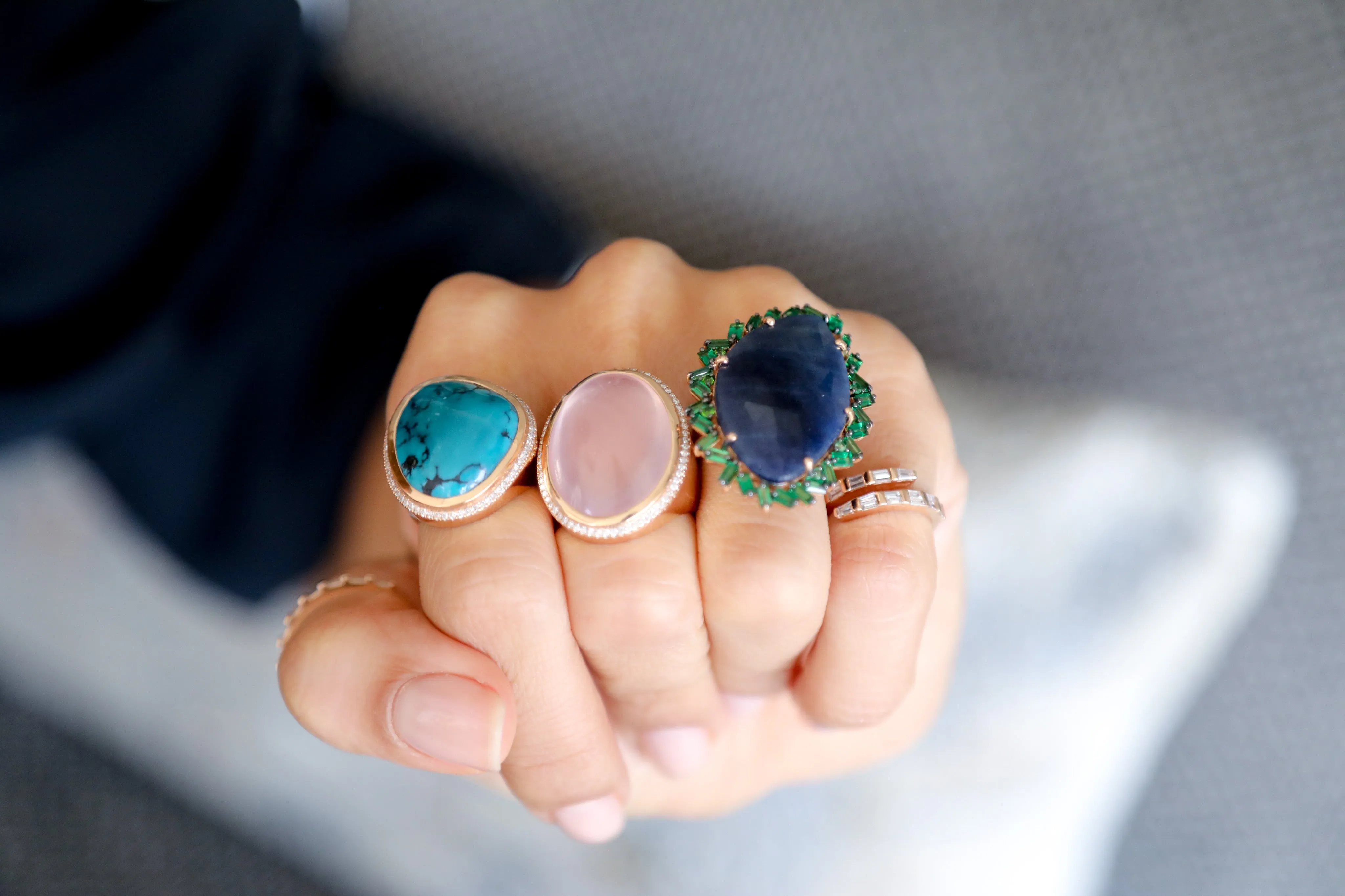 Sapphire & Emerald Cocktail Ring