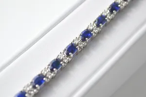 Sapphire and Diamond Tennis Bracelet