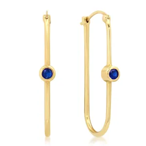 Sapphire Elongated Earrings