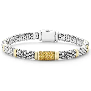 Signature Caviar Yellow Sapphire Caviar Bracelet | 6mm