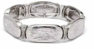 Single Bar Bracelet Cubic Zirconia Silver