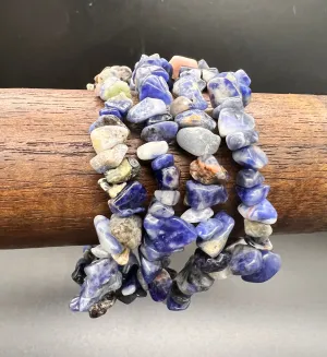 Sodalite  Crystal Chip Bracelet