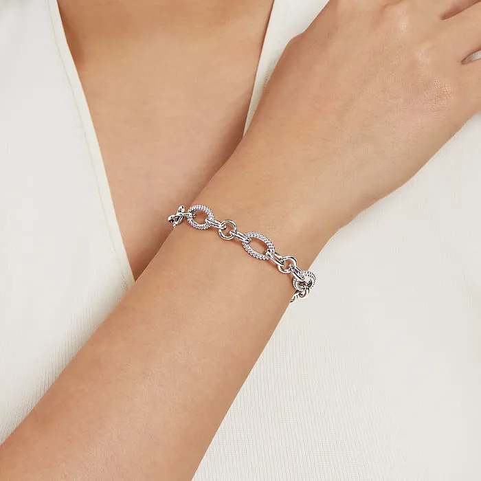 Sterling Silver Bujukan Link Chain Bracelet