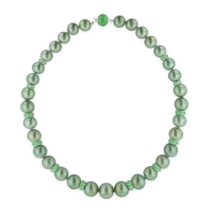 Tahitian Pearl & Tsavorite Necklace