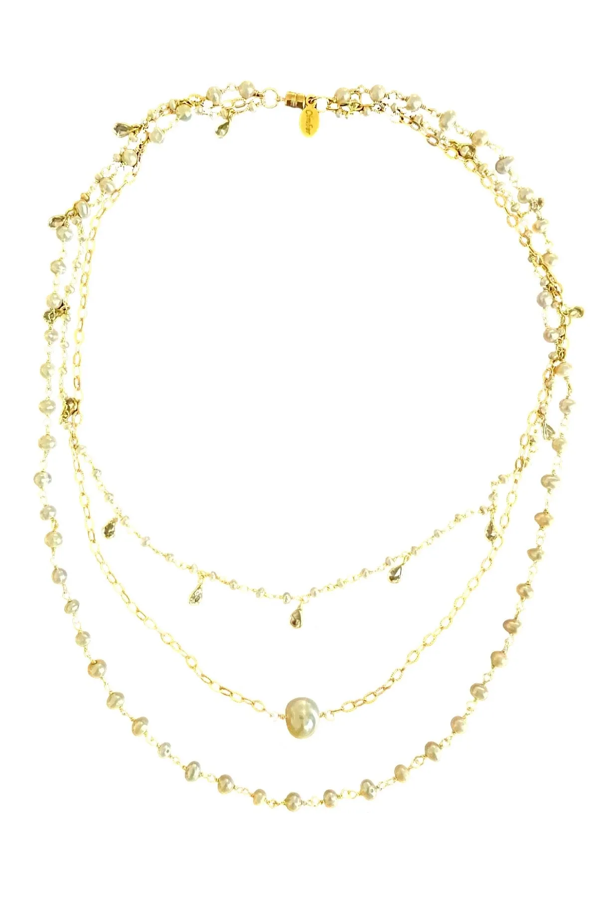 Three Layer Pearl Necklace