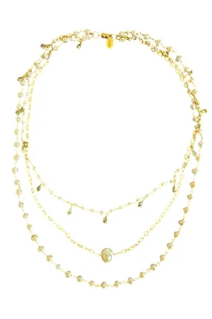 Three Layer Pearl Necklace