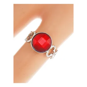 TR1735 - Stainless Steel Gemstone Ring