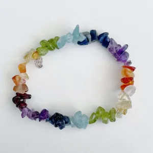 Tumbled Semi-Precious Stone Chakra bracelet